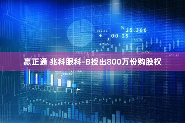 赢正通 兆科眼科-B授出800万份购股权